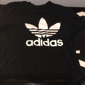 2 Adidas shirts! (One black) (one white)